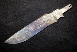 Клинок для ножа из торцевой дамасской стали с никелем 5