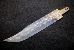 Клинок для ножа из торцевой дамасской стали с никелем 7