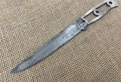 Кованый клинок ножа из алмазки 22