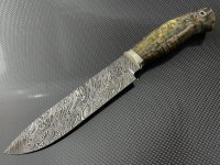 Нож Охотничий из дамасской стали ручной работы