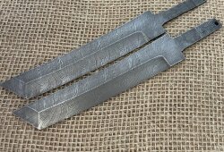 Клинок ножа Танто дамасская сталь 3