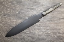 Кованый клинок Якутского ножа у10 сталь 7