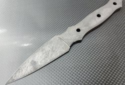Кованый клинок ножа из алмазки 4