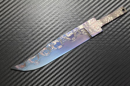 Клинок ножа - ламинатная дамасская сталь - 42