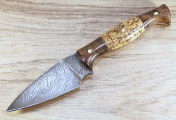 Нож охотника разделочный - дамасская сталь