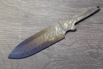 Клинок для ножа из ламинатной дамасской стали клин 45