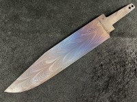 Клинок для ножа дамасский перо 74