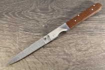 Складной нож узкий - дамасская сталь