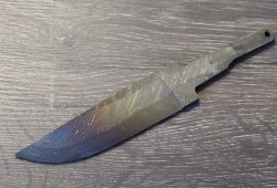 Клинок для ножа из ламинатной дамасской стали клин 55